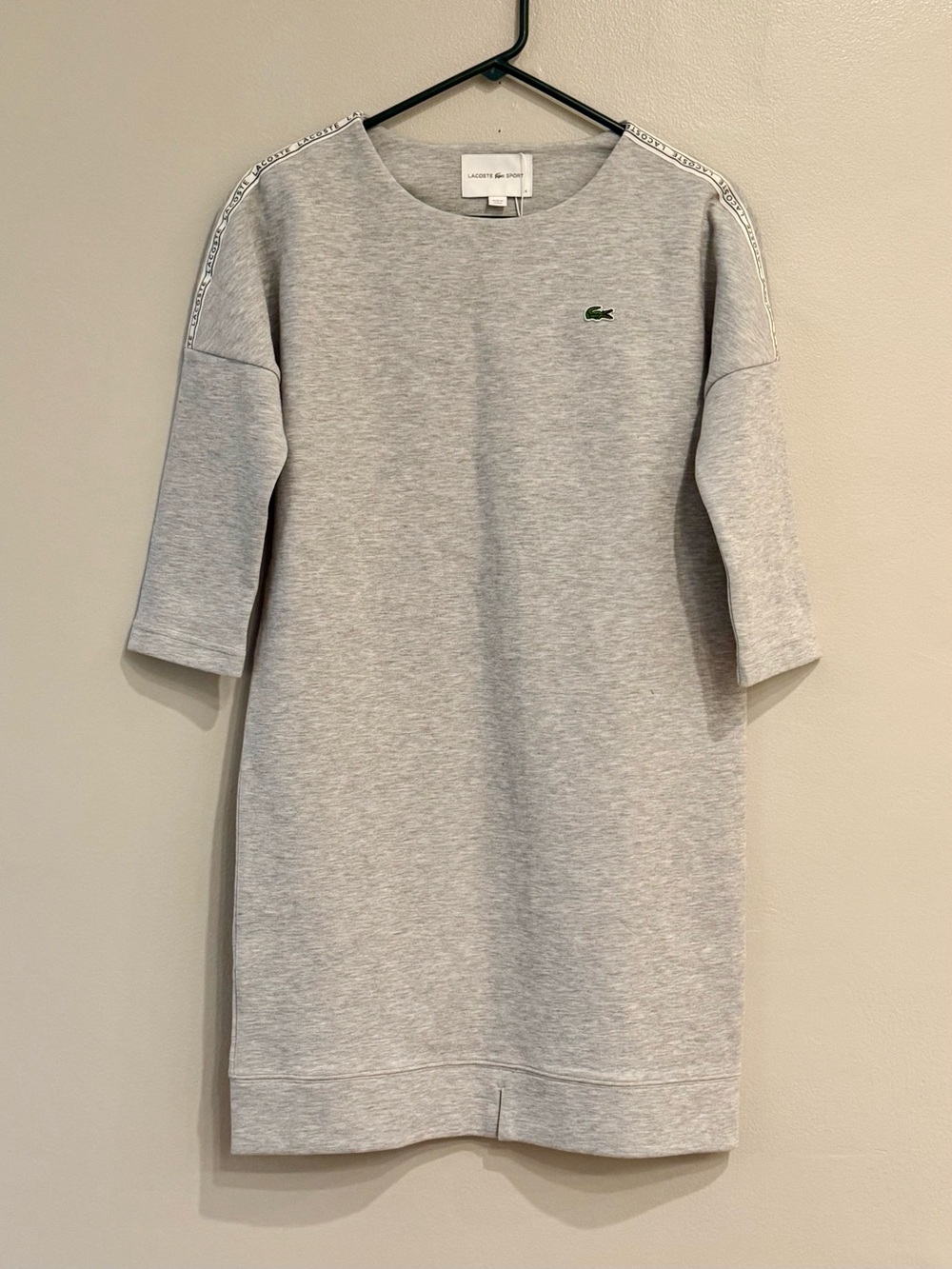 NWT LACOSTE SPORT Logo Tennis Sweatshirt Dress Sz 2/XS